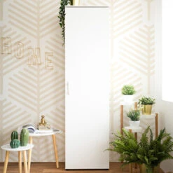 Armoire 1 Porte 6 Niveaux Blanc -Havre de Paix armoire 1 porte 6 niveaux andy blanc 4