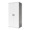 Armoire 2 Portes Blanc Et Gris Soma -Havre de Paix armoire 2 portes blanc et gris soma