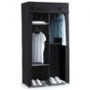 Armoire Modulable 3 Penderies / 5 étagères Noir 5Five -Havre de Paix armoire penderie 3 etageres noir
