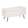 Banc Coffre Bouclette Blanc Aurora Atmosphera -Havre de Paix banc coffre bouclette blanc aurora atmosphera