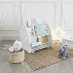 Bibliothèque Enfant Roulettes Gris Atmosphera -Havre de Paix bibliotheque enfant roulettes gri atmosphera 2