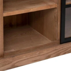 Buffet 1 Porte Vitrée 2 Tiroirs Danik Bois Atmosphera -Havre de Paix buffet 1 porte vitree 2 tiroirs danik bois atmosphera 4