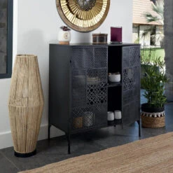 Buffet 2 Portes Métal Ajouré Teeco Atmosphera -Havre de Paix buffet 2 portes metal ajoure teeco atmosphera 2