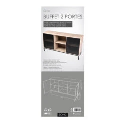 Buffet 2 Portes 2 Niches Soho -Havre de Paix buffet 2 portes niches soho 3