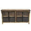 Buffet 4 Portes En Bois Massif Et Métal -Havre de Paix buffet 4 portes en bois massif et metal