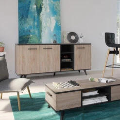 Demeyere Buffet Bas Bruce 3 Portes 3 Niches -Havre de Paix buffet bas bruce 3 portes 3 niches 6