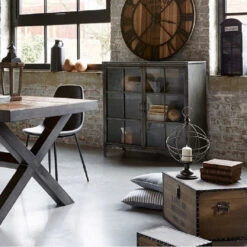 Buffet Broc 2 Portes Métal Noir Atmosphera -Havre de Paix buffet broc 2 portes metal noir atmosphera 2