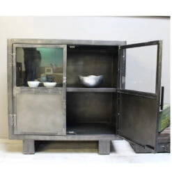 Buffet Métal Noir Jodhpur 2 Portes -Havre de Paix buffet metal jodhpur portes 2