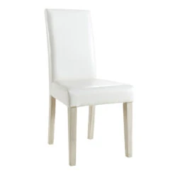 Demeyere Chaise Dossier Haut Blanc PU Guevara