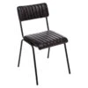 Chaise Noir Dario En Cuir Atmosphera -Havre de Paix chaise noir dario en cuir atmosphera