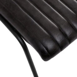 Chaise Noir Dario En Cuir Atmosphera -Havre de Paix chaise noir dario en cuir atmosphera 3