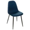 Chaise Tissu Et Métal Tyka Bleu Atmosphera -Havre de Paix chaise tissu et metal tyka bleu atmosphera