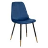 Chaise Velours Bleu Pieds Gold Tyka Atmosphera -Havre de Paix chaise velours bleu gold tyka atmosphera