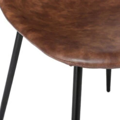 Chaise Vladi Effet Cuir Marron Atmosphera -Havre de Paix chaise vladi effet cuir marron atmosphera 2