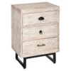 Chevet 3 Tiroirs Bois Blanchi Ajay Atmosphera -Havre de Paix chevet 3 tiroirs bois blanchi ajay atmosphera