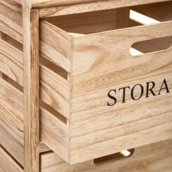 Chiffonnier Bois 3 Cagettes Sur Roulettes 5Five -Havre de Paix chiffonnier bois 3 cagettes sur roulettes 5five 2