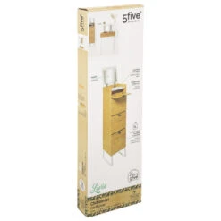 Chiffonnier En Bambou Avec Miroir Levia 5five -Havre de Paix chiffonnier en bambou levia 5five 3