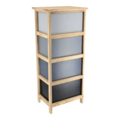 Chiffonnier Grand Modèle 4 Tiroirs Dégradé Gris -Havre de Paix chiffonnier grand modele 4 tiroirs degrade gris 1 2