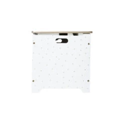 Coffre à Jouets 58 Cm Blanc Et Doré Atmosphera -Havre de Paix coffre a jouets dore 4