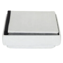 Coffre Pouf Pliable Gris Compatible Briques -Havre de Paix coffre pouf pliable gris compatible briques 4