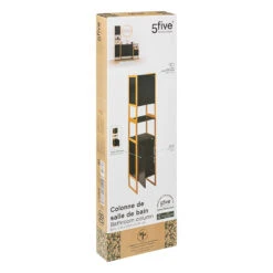 Colonne De Salle De Bain Noir Natureo 5Five -Havre de Paix colonne de salle de bain noir natureo 5five 3