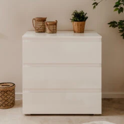 Commode 3 Tiroirs Capetown Blanc -Havre de Paix commode 3 tiroirs capetown blanc 3