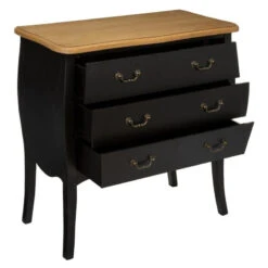 Commode 3 Tiroirs Chrysa Noire Atmosphera -Havre de Paix commode 3 tiroirs chrysa noire atmosphera 1