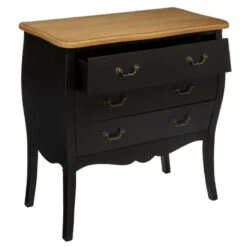 Commode 3 Tiroirs Chrysa Noire Atmosphera -Havre de Paix commode 3 tiroirs chrysa noire atmosphera 5