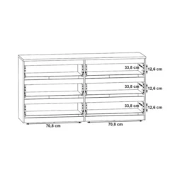 Commode 6 Tiroirs Chelsea Béton Gris Et Blanc -Havre de Paix commode 6 tiroirs chelsea beton gris et blanc 3