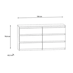 Commode 6 Tiroirs Chelsea Béton Gris Et Blanc -Havre de Paix commode 6 tiroirs chelsea beton gris et blanc 4