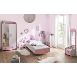 Demeyere Commode Enfant 4 Tiroirs Anastasia Rose Et Blanche -Havre de Paix commode enfant 4 tiroirs mulan rose et blanche 2