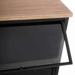 Commode Joris 3 Niches Noir Métal Atmosphera -Havre de Paix commode joris 3 niches noir metal atmosphera 1