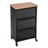 Commode Joris 3 Niches Noir Métal Atmosphera -Havre de Paix commode joris 3 niches noir metal atmosphera