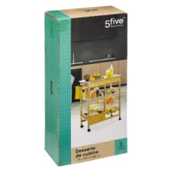 Desserte Bambou 6 Tiroirs Roulettes 76 Cm 5five -Havre de Paix desserte bambou 6 tiroirs roulettes 76 cm 5five 1