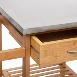 Desserte Bambou 6 Tiroirs Roulettes 76 Cm 5five -Havre de Paix desserte bambou 6 tiroirs roulettes 76 cm 5five 3