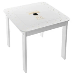 Ensemble Table + 2 Tabourets Enfant Blanc Doré Dream Atmosphera -Havre de Paix ensemble table 2 tabourets enfant blanc dore dream atmosphera 2