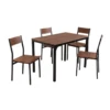 Ensemble Table + 4 Chaises Métal Et Effet Bois -Havre de Paix ensemble table 4 chaises metal et effet bois