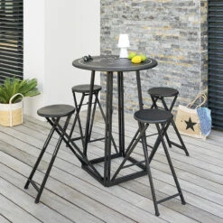 Ensemble Table Haute Et 4 Tabourets Ext Atmosphera -Havre de Paix ensemble table haute et 4 tabourets ext atmosphera 1