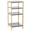 Etagère 4 Niveaux Salle Bain Varia Gris Bambou -Havre de Paix etagere 4 niveaux salle bain varia gris bambou