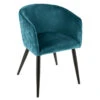 Fauteuil Séjour Marlo Bleu Canard Atmosphera -Havre de Paix fauteuil marlo bleu canard atmosphera