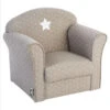 ATMOSPHERA Fauteuil Pour Enfant Taupe Décor étoiles -Havre de Paix fauteuil pour enfant taupe decor etoiles