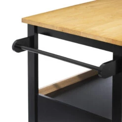 Ilot De Cuisine Noir Et Naturel 5Five -Havre de Paix ilot de cuisine noir et naturel 5five 6