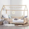 Lit Cabane 90x190 En Bois Sans Matelas Atmosphera -Havre de Paix lit cabane 90x190 en bois sans matelas atmosphera