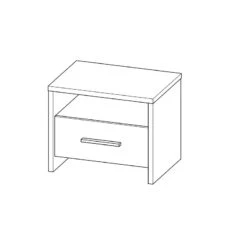 Demeyere Chevet Kansas 1 Tiroir 1 Niche -Havre de Paix lit colorado 2 personnes 160x200 cm 5