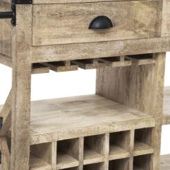 Meuble Bar 2 Tiroirs Sur Roues Silas Atmosphera -Havre de Paix meuble bar 2 tiroirs sur roues silas atmosphera 6