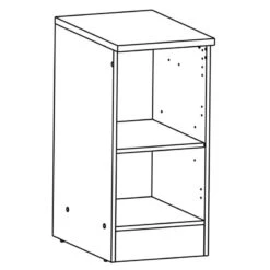 Demeyere Meuble Bas 1 Porte 40 Cm Origan Noir Et Bois -Havre de Paix meuble bas 1 porte 40 cm origan noir et bois 1 3