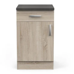 Demeyere Meuble De Cuisine Bas 1 Porte 1 Tiroir 50 Cm Paprika -Havre de Paix meuble de cuisine bas 1 porte 1 tiroir 50 cm paprika 1 3