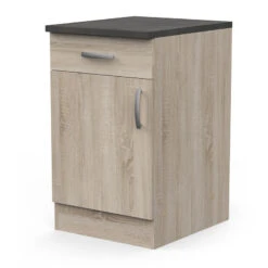 Demeyere Meuble De Cuisine Bas 1 Porte 1 Tiroir 50 Cm Paprika -Havre de Paix meuble de cuisine bas 1 porte 1 tiroir 50 cm paprika 1 4