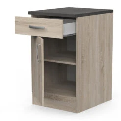 Demeyere Meuble De Cuisine Bas 1 Porte 1 Tiroir 50 Cm Paprika -Havre de Paix meuble de cuisine bas 1 porte 1 tiroir 50 cm paprika 1 5