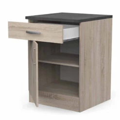 Demeyere Meuble De Cuisine Bas 1 Porte 1 Tiroir 60 Cm Paprika -Havre de Paix meuble de cuisine bas 1 porte 1 tiroir 60 cm paprika 4